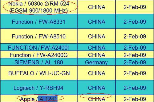 技術文檔泄密 蘋果iPhone即將登陸國內