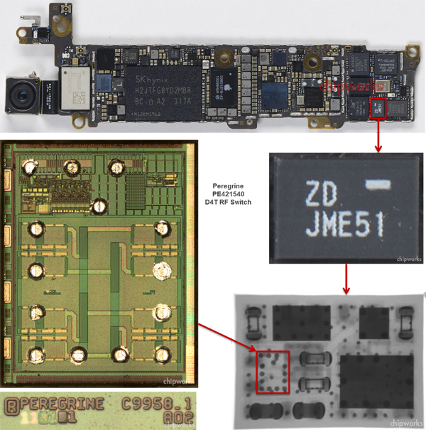 iPhone 5S拆解：北美、亞太版射頻前端對比