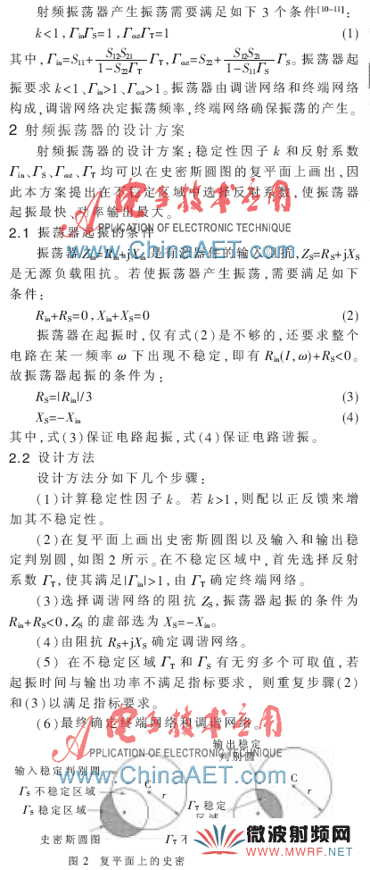 基于復平面圓圖的RFID振蕩器設計方法研究