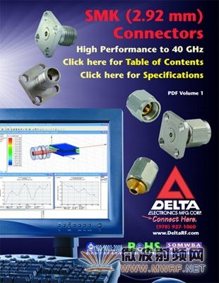 德爾特微波推出三款高性能互聯產品-SMK(2.92mm)連接器