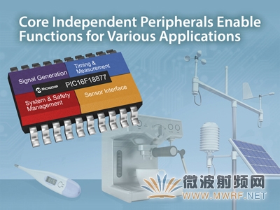 Microchip推出兩個全新PIC?單片機系列，集成獨立于內核的外設，實現更為廣泛的應用