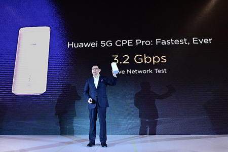 華為5G CPE Pro，實現業界標桿的3.2 Gbps現網實測速率