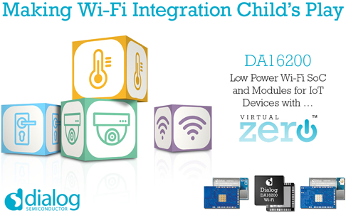 Dialog半導體推出最新超低功耗Wi-Fi SoC，擴展IoT連接產品組合